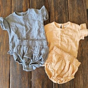 2 Cotton Sets Infant Girls Size 12MO
